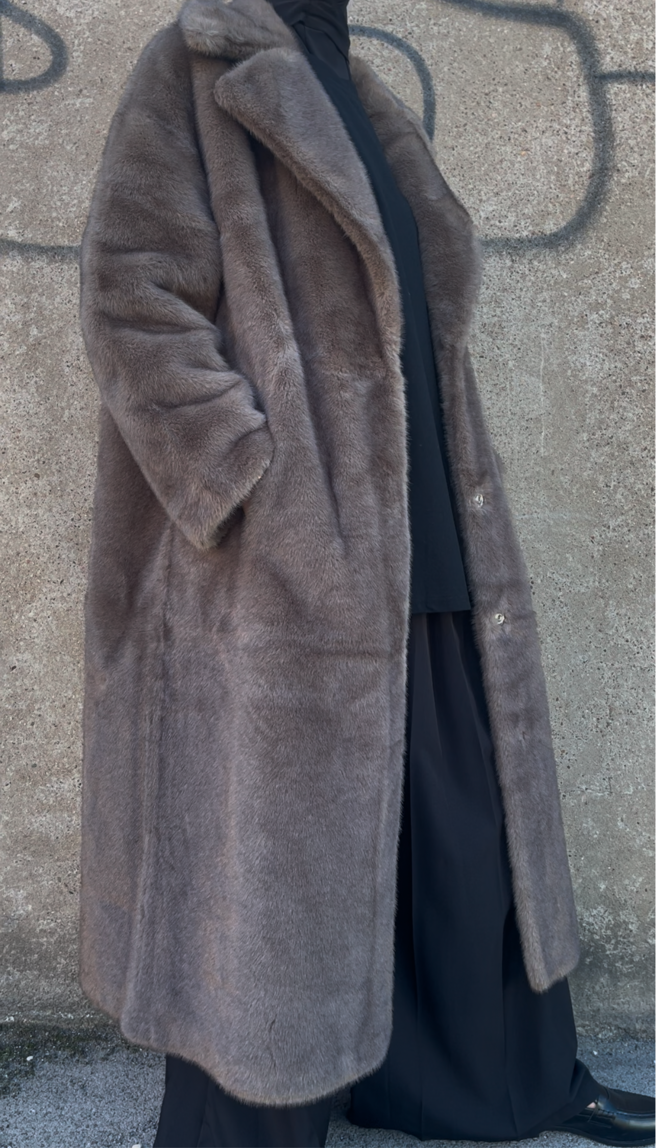 Manteau premium à fourrure