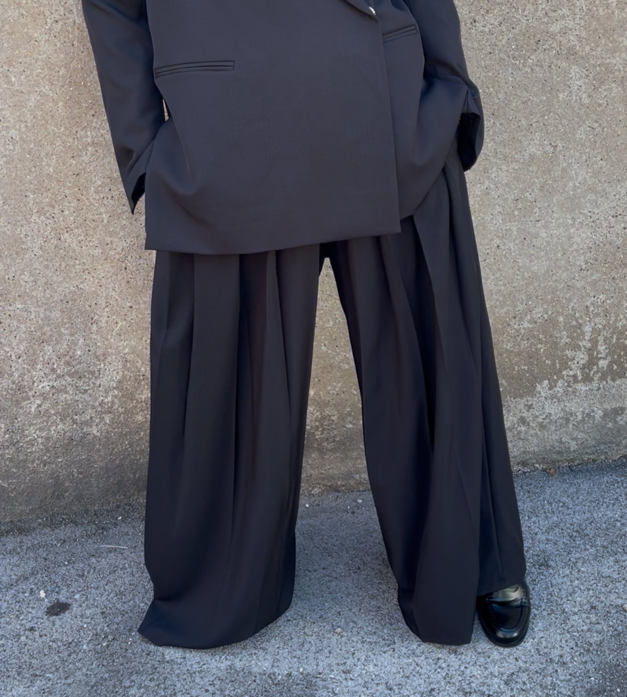 Pantalon large effet jupe