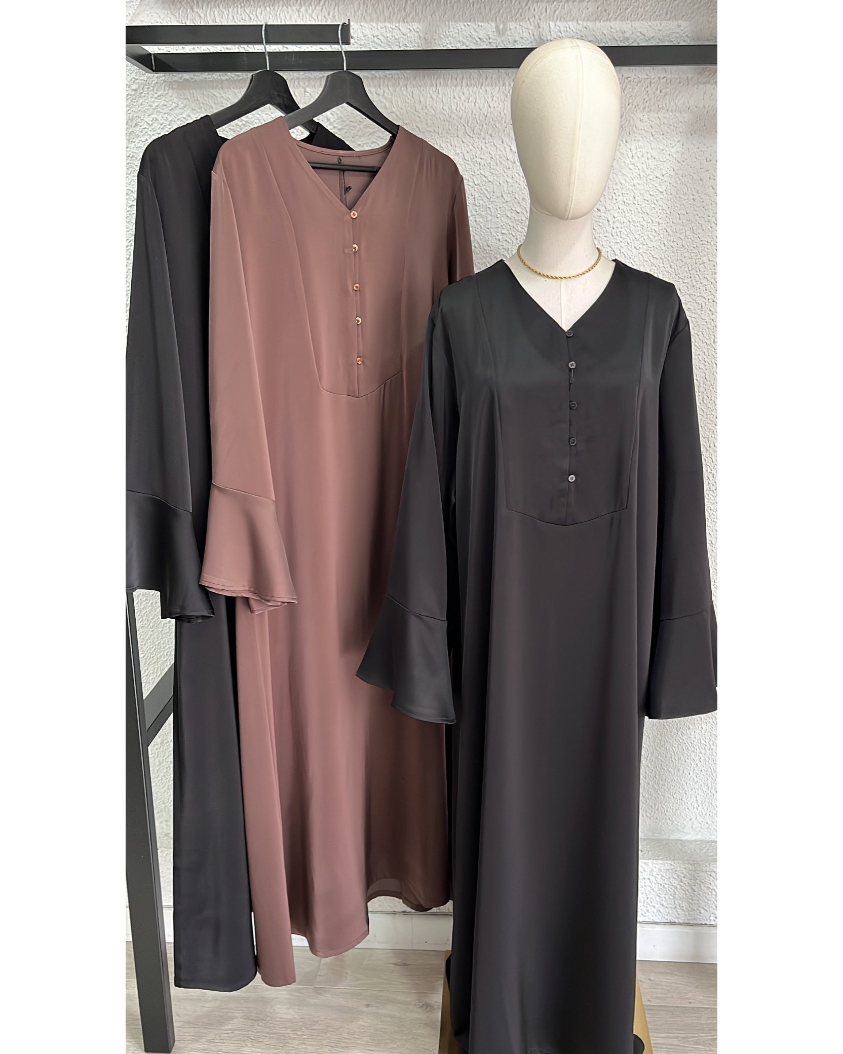 Abaya satinée