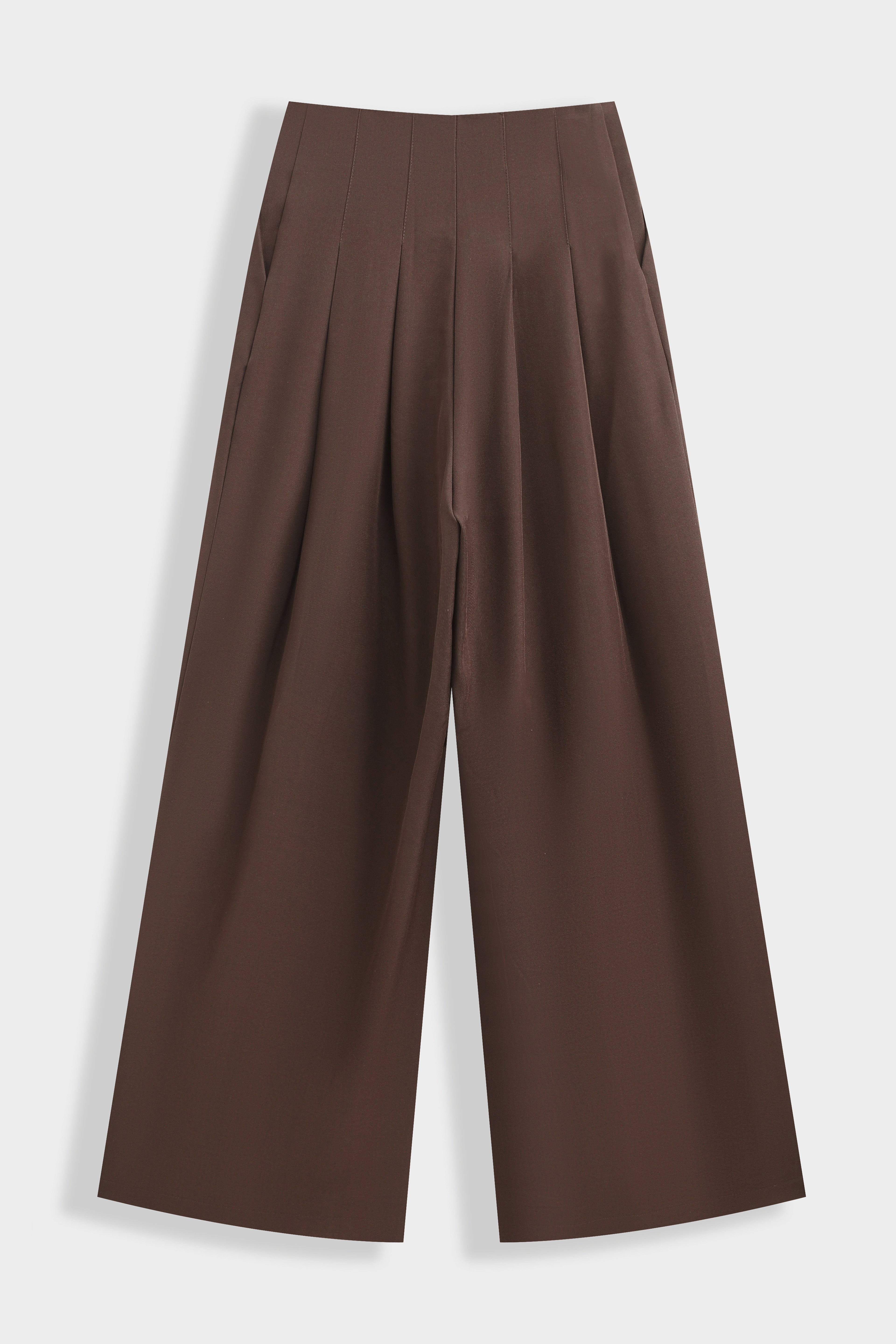 Pantalon pince chocolat
