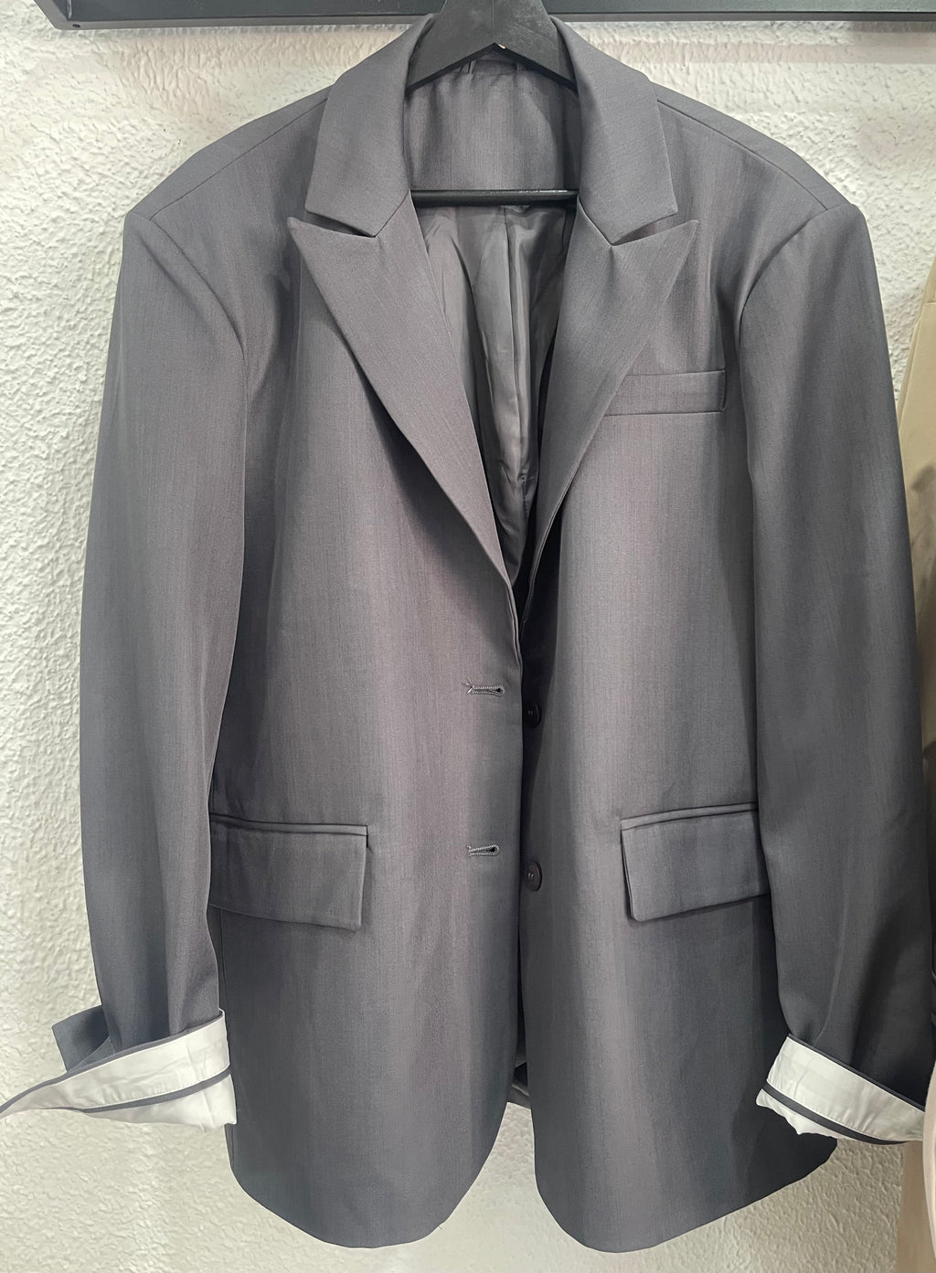 Blazer gris oversize
