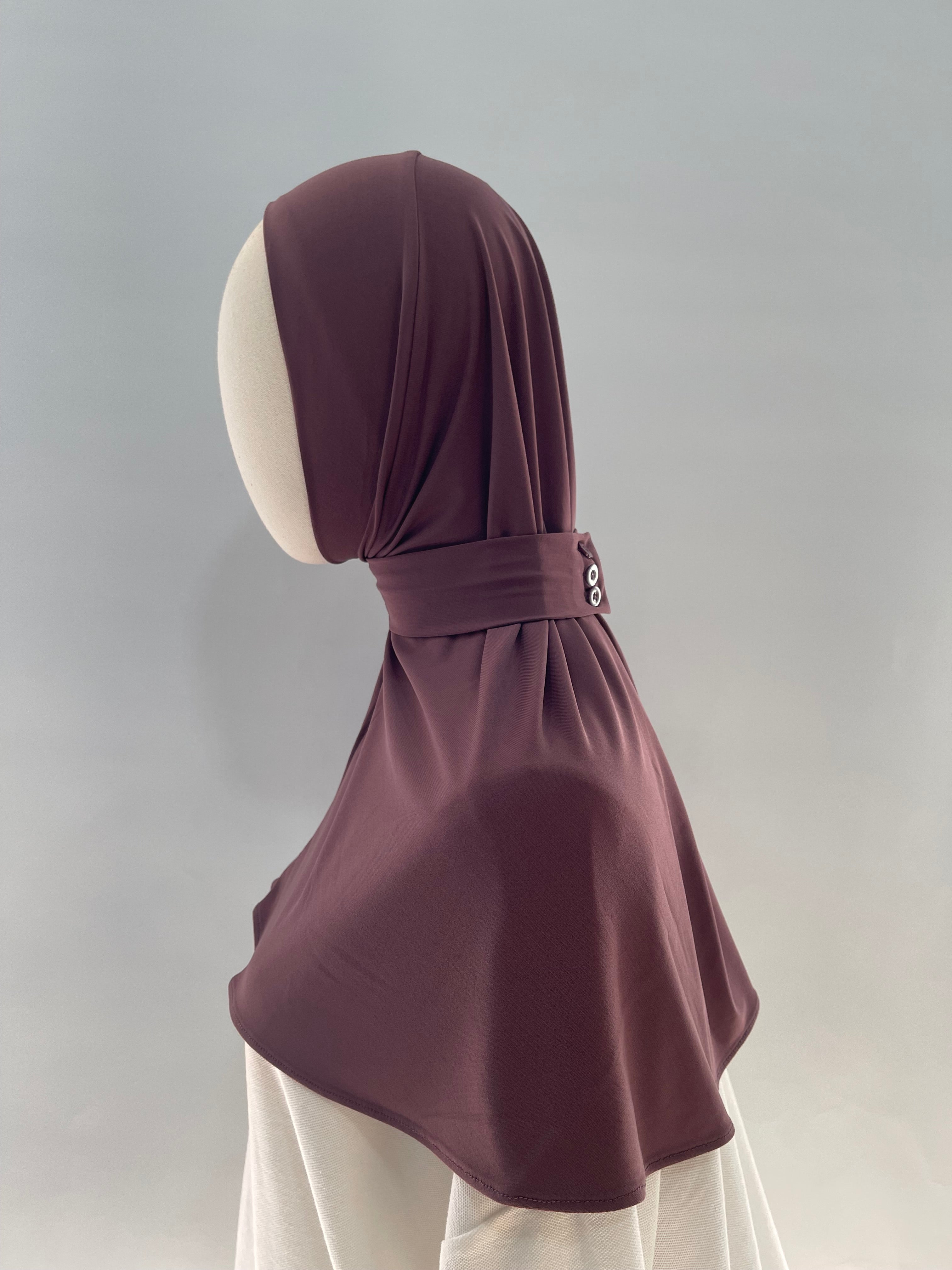 Hijab cagoule violine