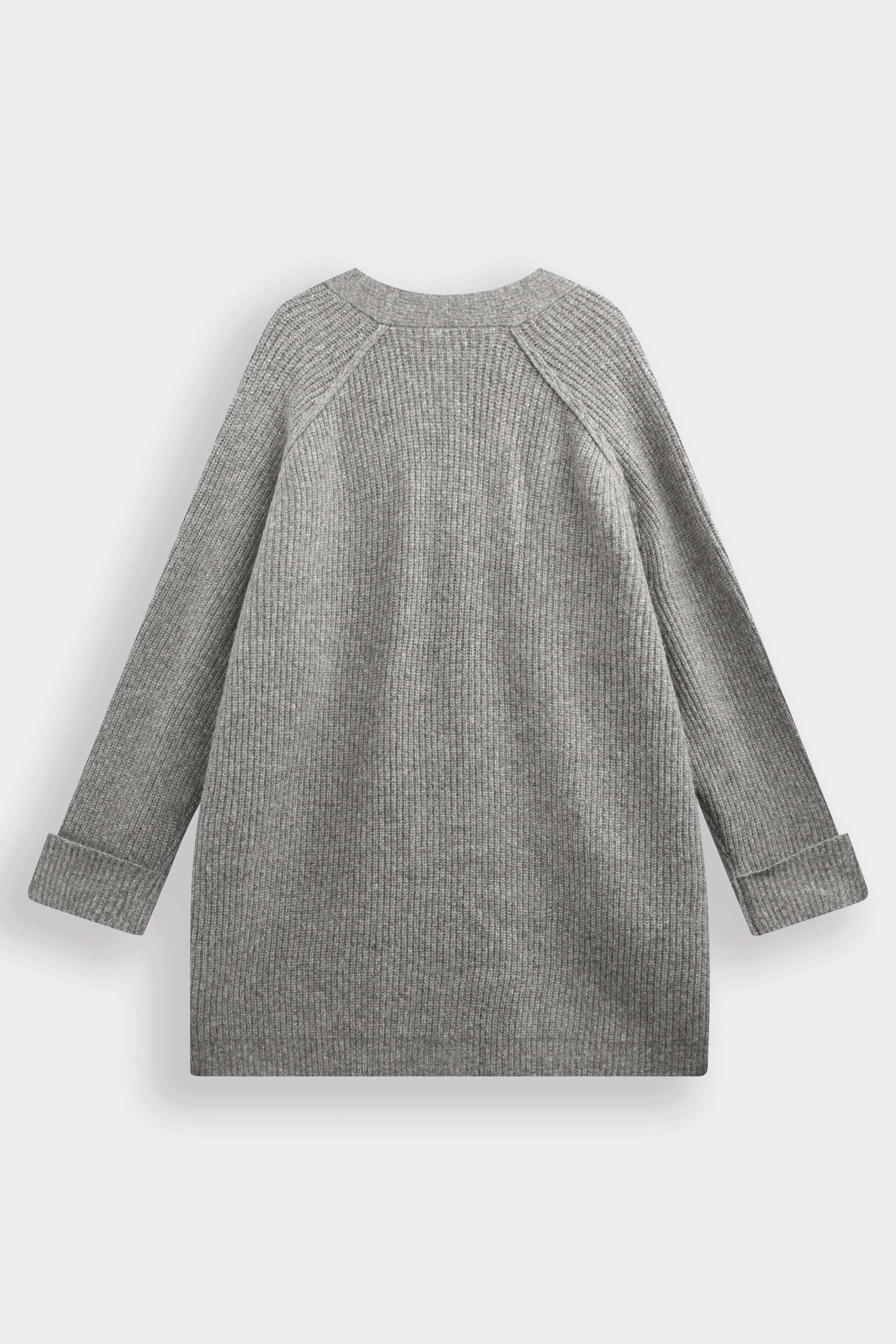 Cardigan gris à boutons dorés